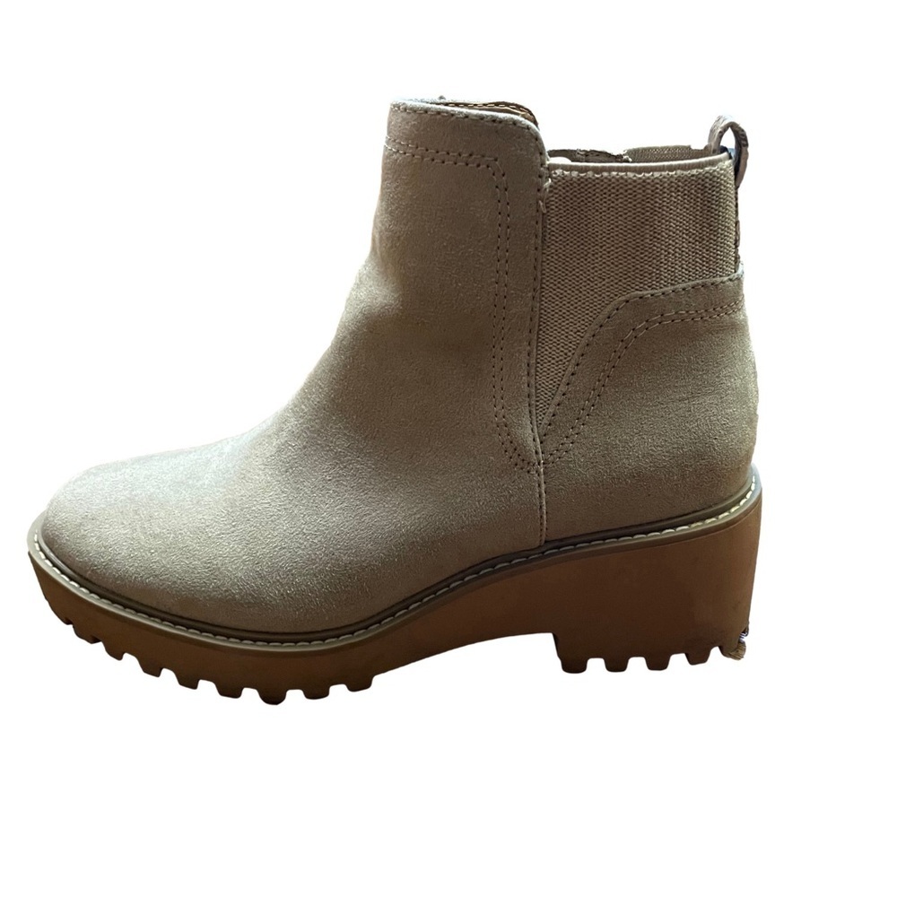 Chunky Suede Slip-on Ankle Boots